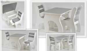 Kids Stůl a dvě židličky K3 grafit