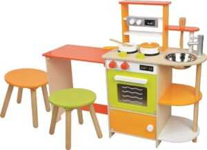 NEF Dětská kuchyňka s jídelním stolem a židličkami