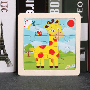 Dětské dřevěné puzzle pro děti - žirafa