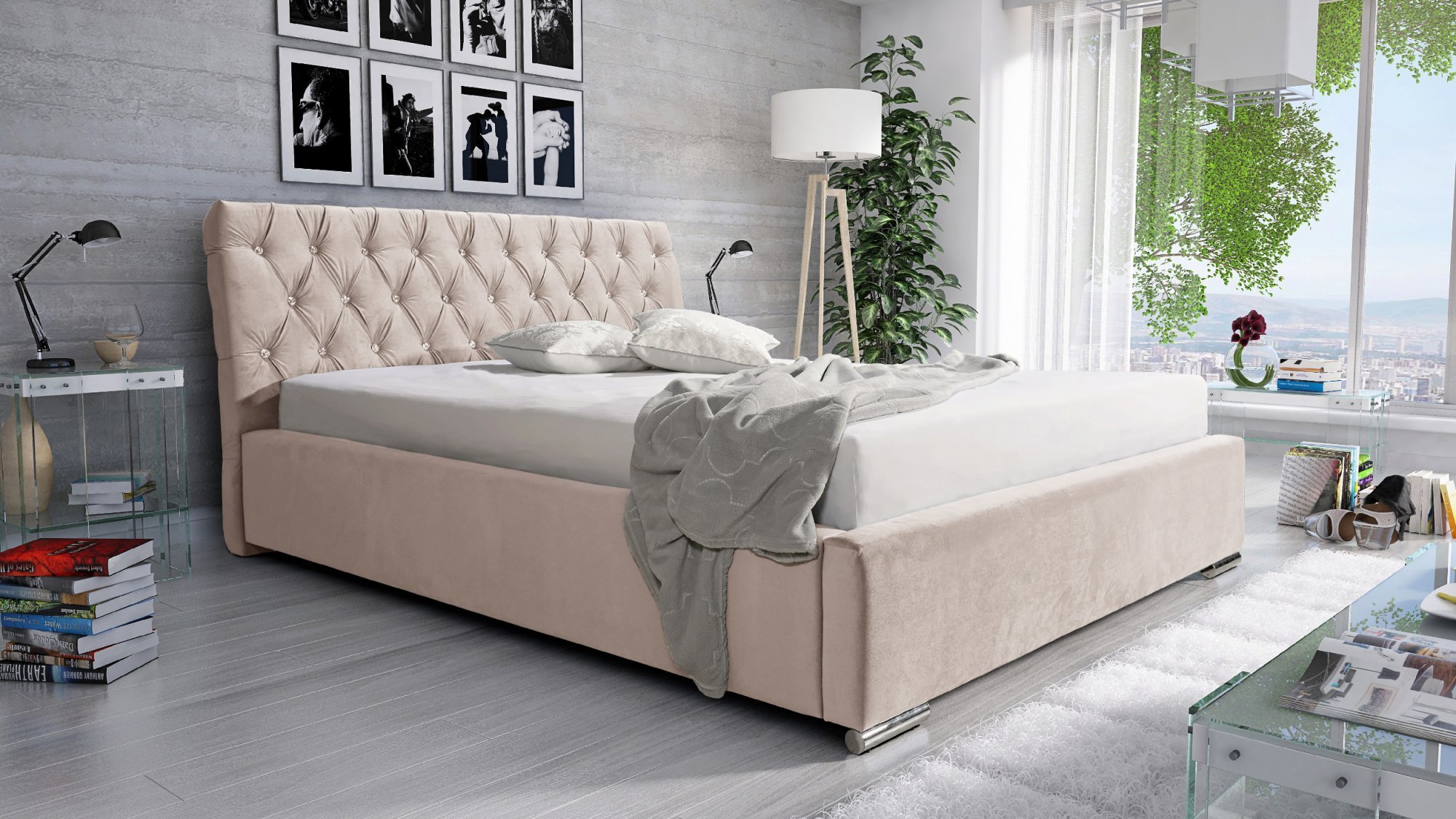 Eka Čalouněná postel Luxurious 140x200 cm