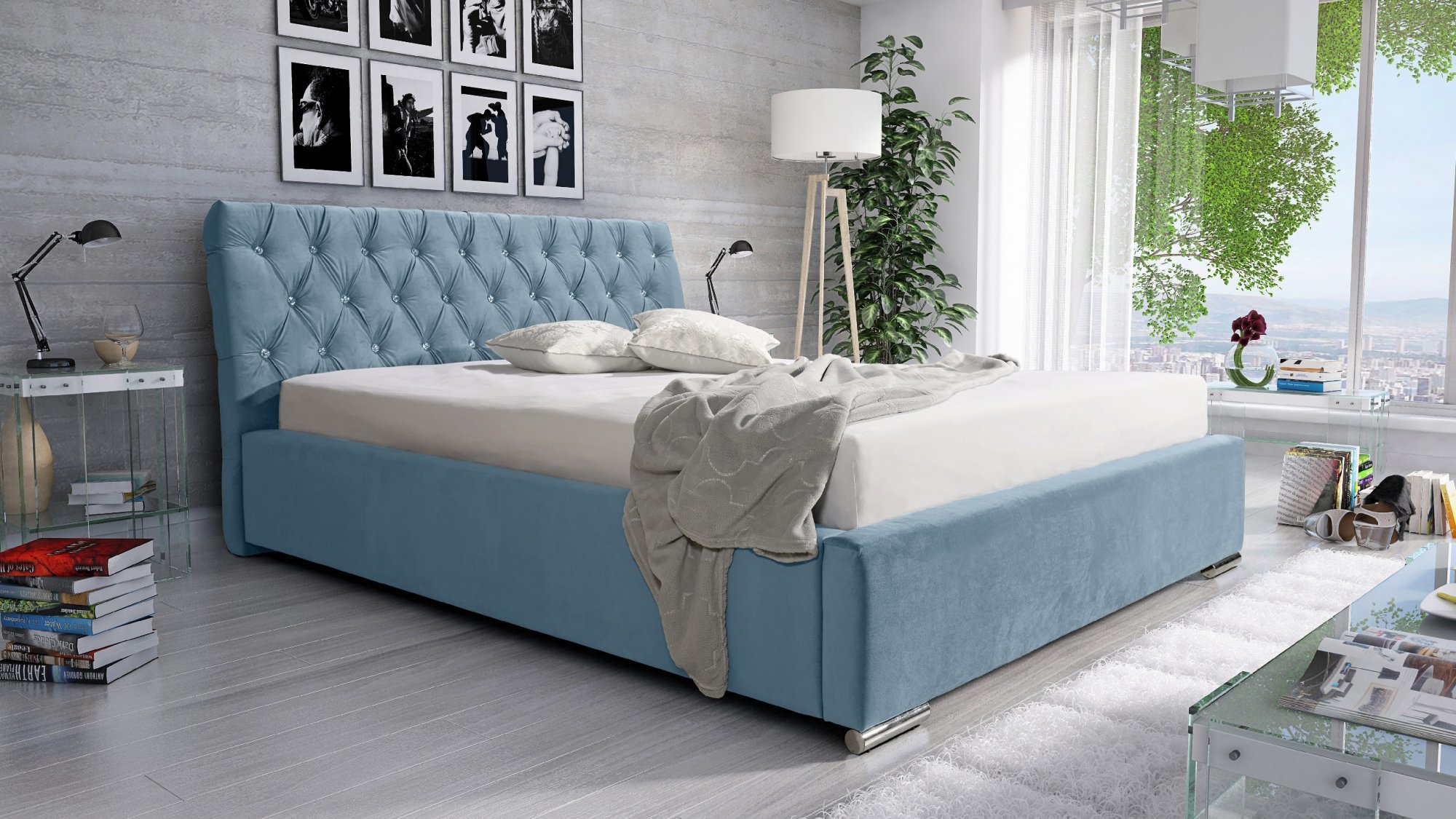 Eka Čalouněná postel Luxurious 140x200 cm