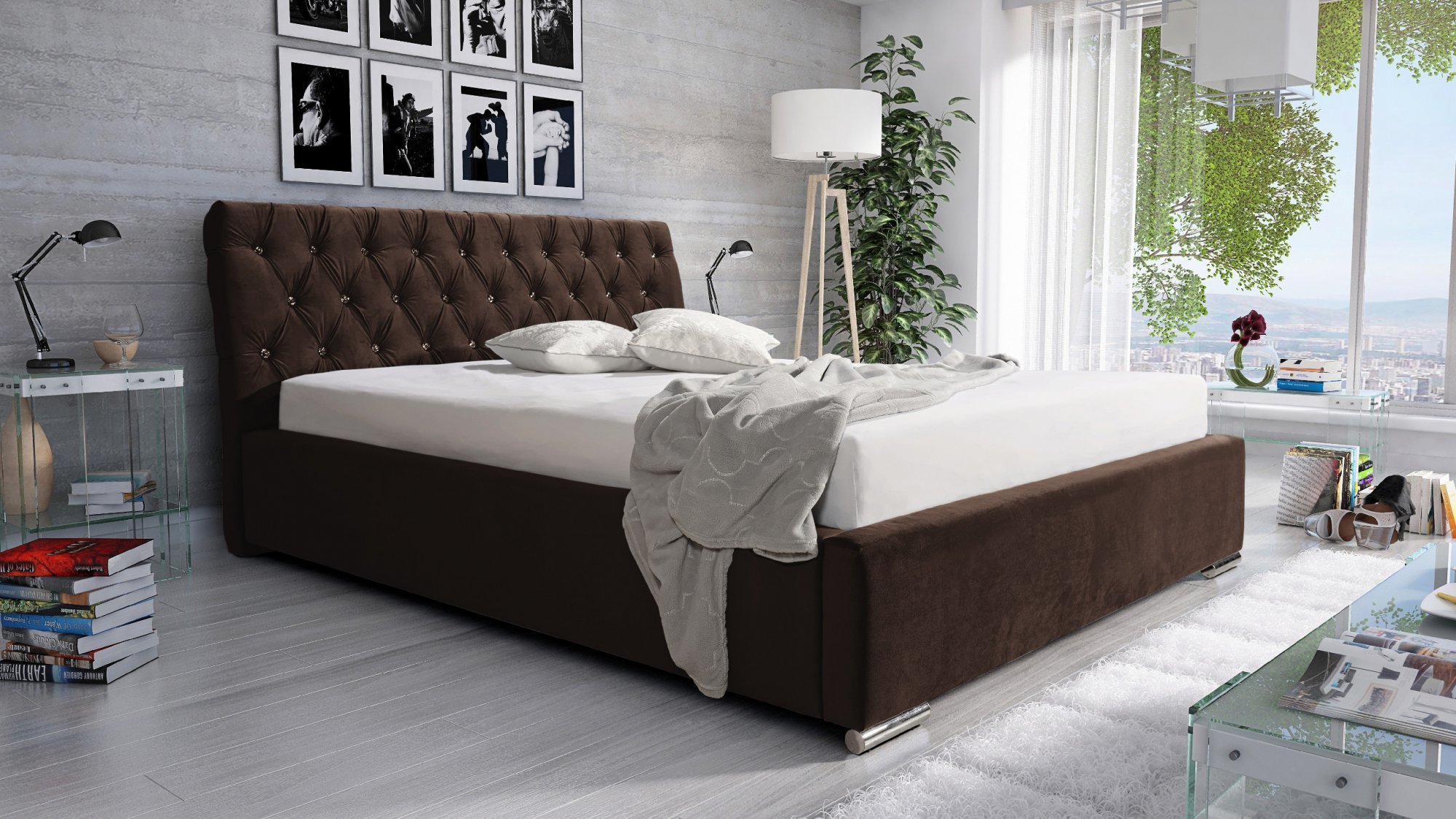 Eka Čalouněná postel Luxurious 180x200 cm