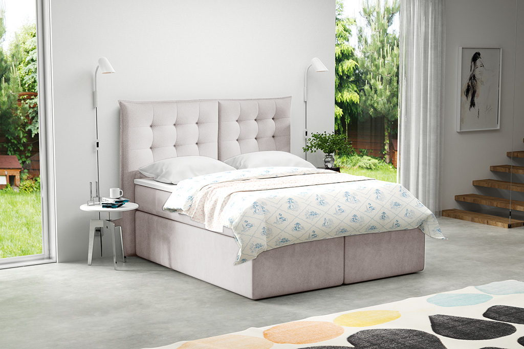Eka Kontinentální čalouněná postel Soft - Cassablanca (160x200 cm)