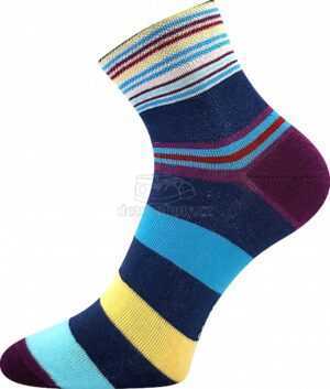 Dětské ponožky BOMA Jana Pruhy 32 tmavě modrá Velikost: 39-42