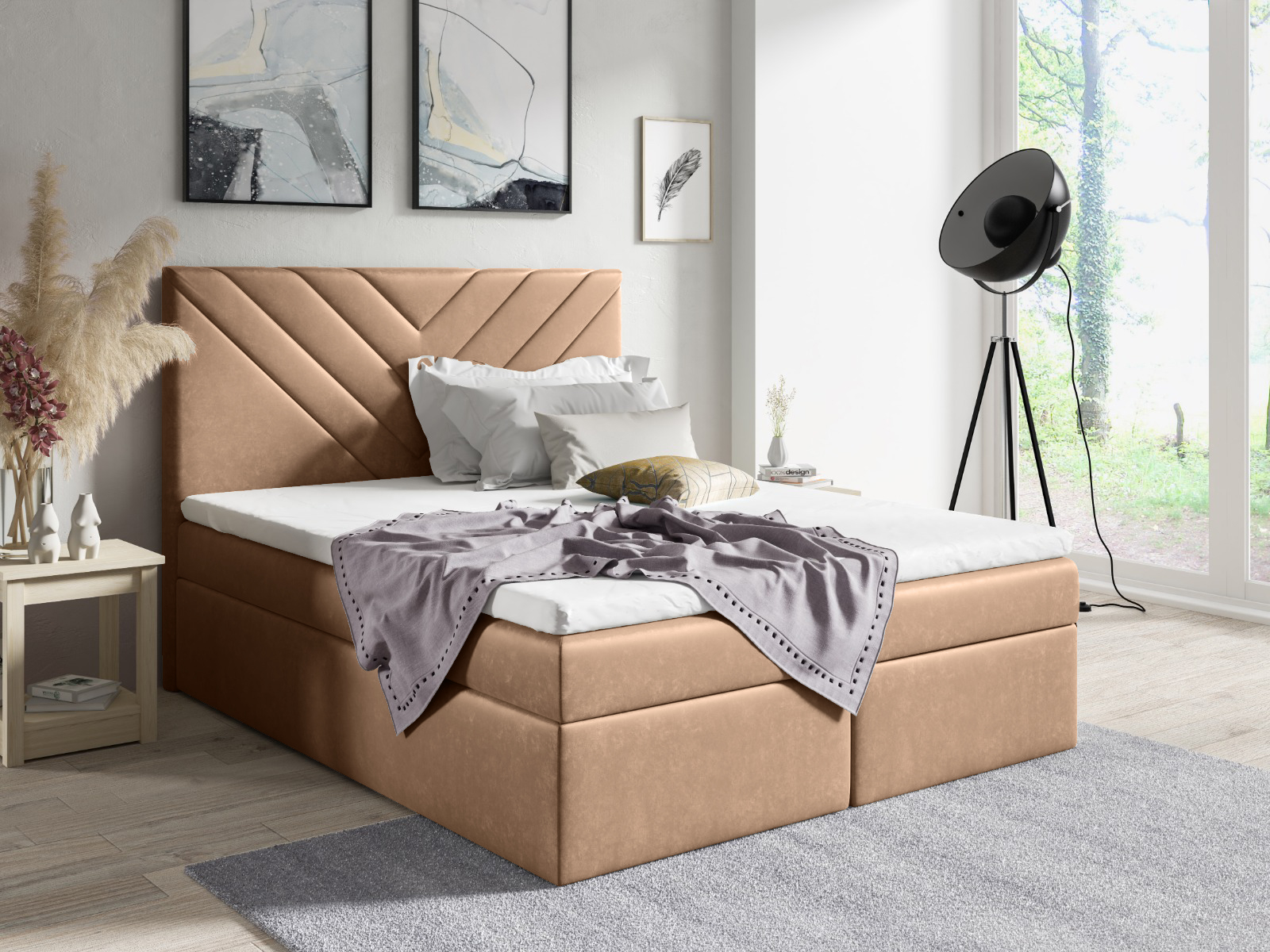 Eka Kontinentální čalouněná postel LIZA -  (180x200 cm)