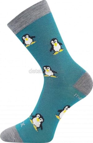 Ponožky VoXX Penguinik modro-zelená Velikost: 25-29