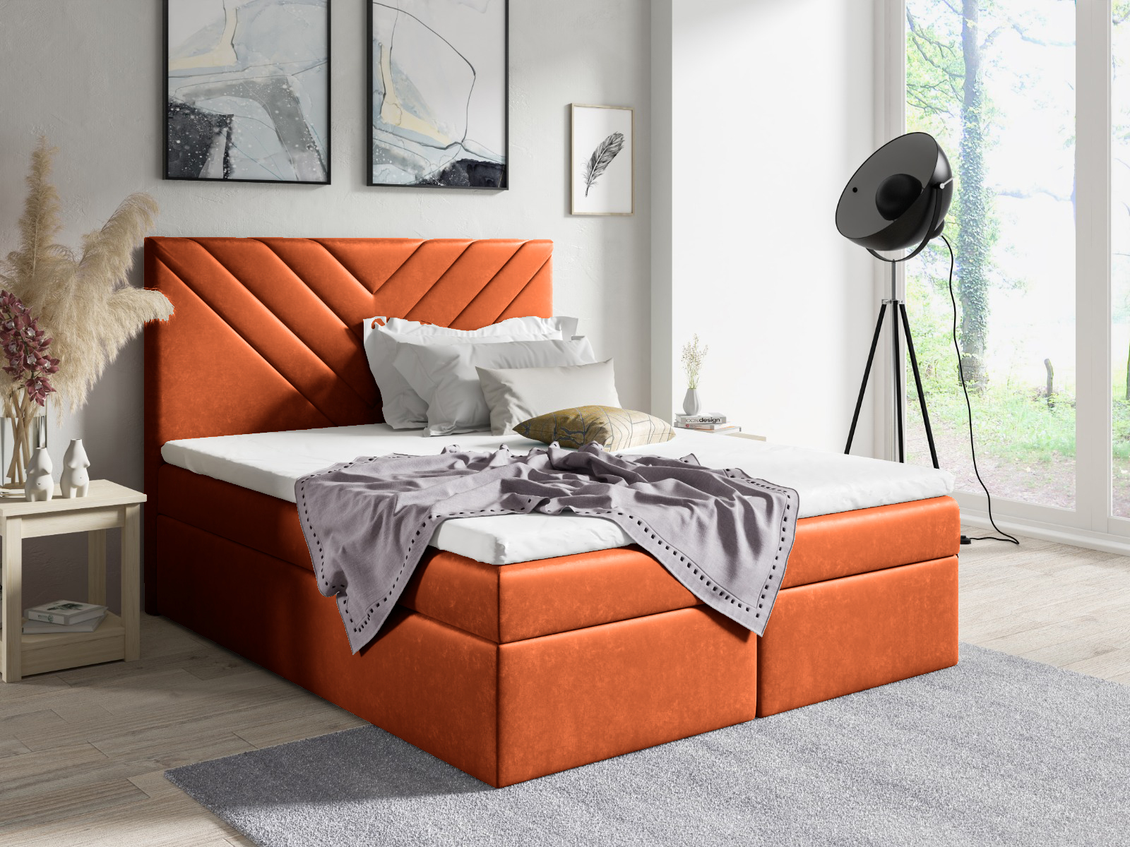 Eka Kontinentální čalouněná postel LIZA -  (120x200 cm)